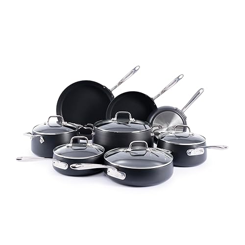 All-Clad HA1 Expert Hard Anodized Nonstick Cookware Set (13 Piece)