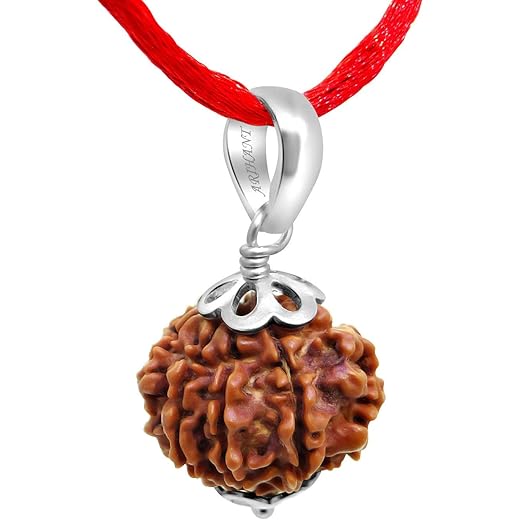 9 Mukhi Nepali Rudraksha Pendant 925 Silver