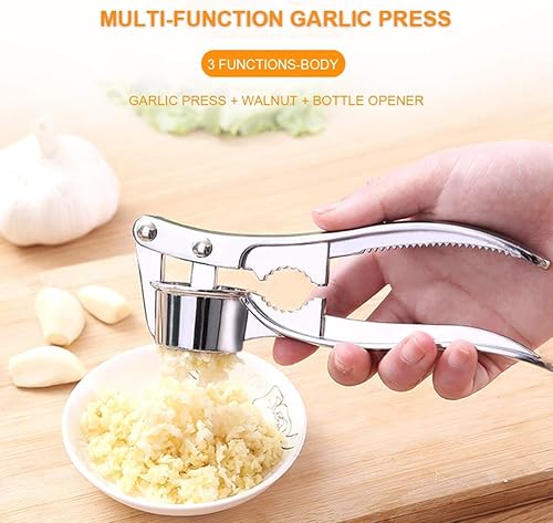 Miniatura 3 de Prensa manual de ajo, prensa de ajo, prensa de ajo casera Clip de nuez raspado de pescado escala abrebotellas