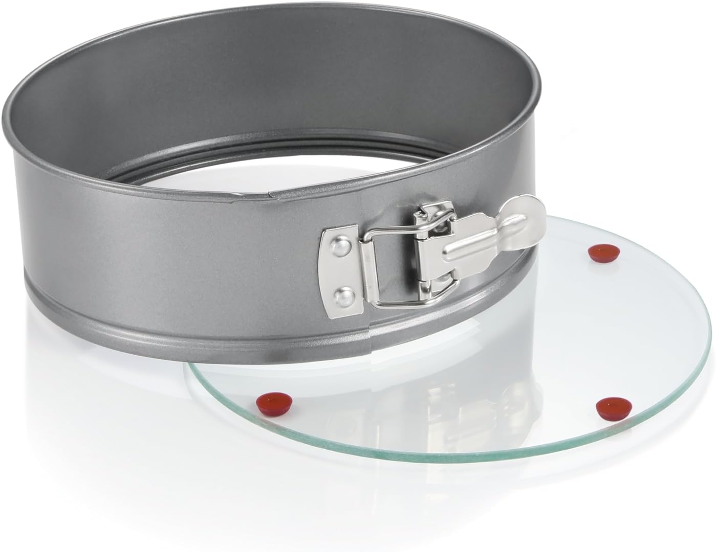 Tescoma Delicia Springform Cake Tin Diameter 20 cm with Glass Base, Stainless Steel