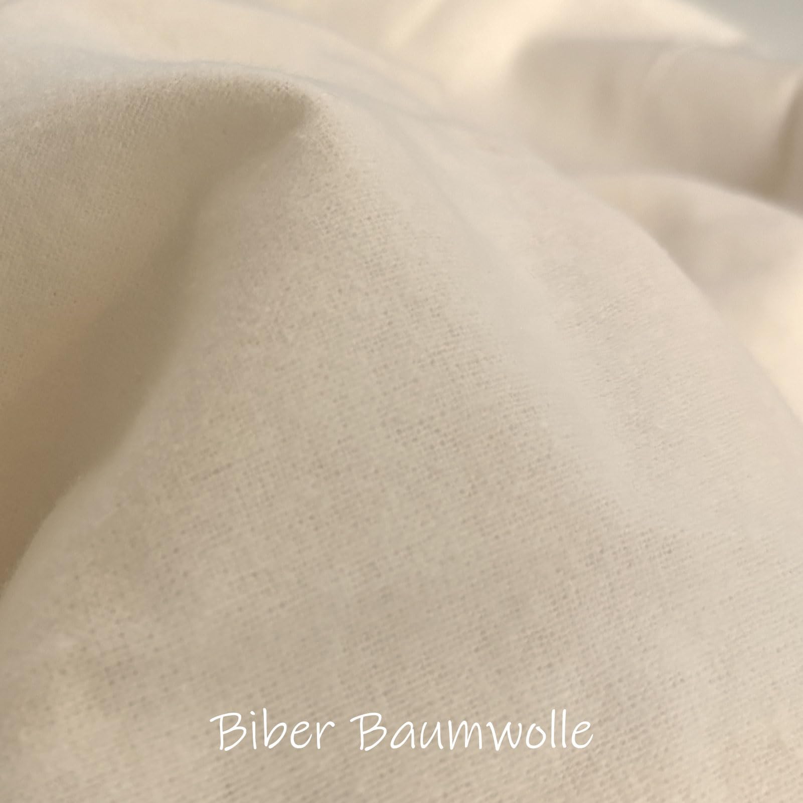 KEAYOO Biber Bettwäsche Kuschelige Baumwolle Fein Biber Warme für Winter mit Reißverschluss (Beige, 135 x 200 cm)