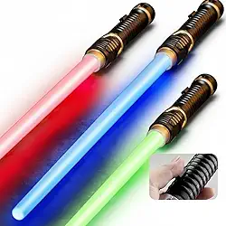 Sabre de Luz LED com Ejeção Automática, Espada Laser para Cosplay, Brinquedo com Luzes, criança, adulto