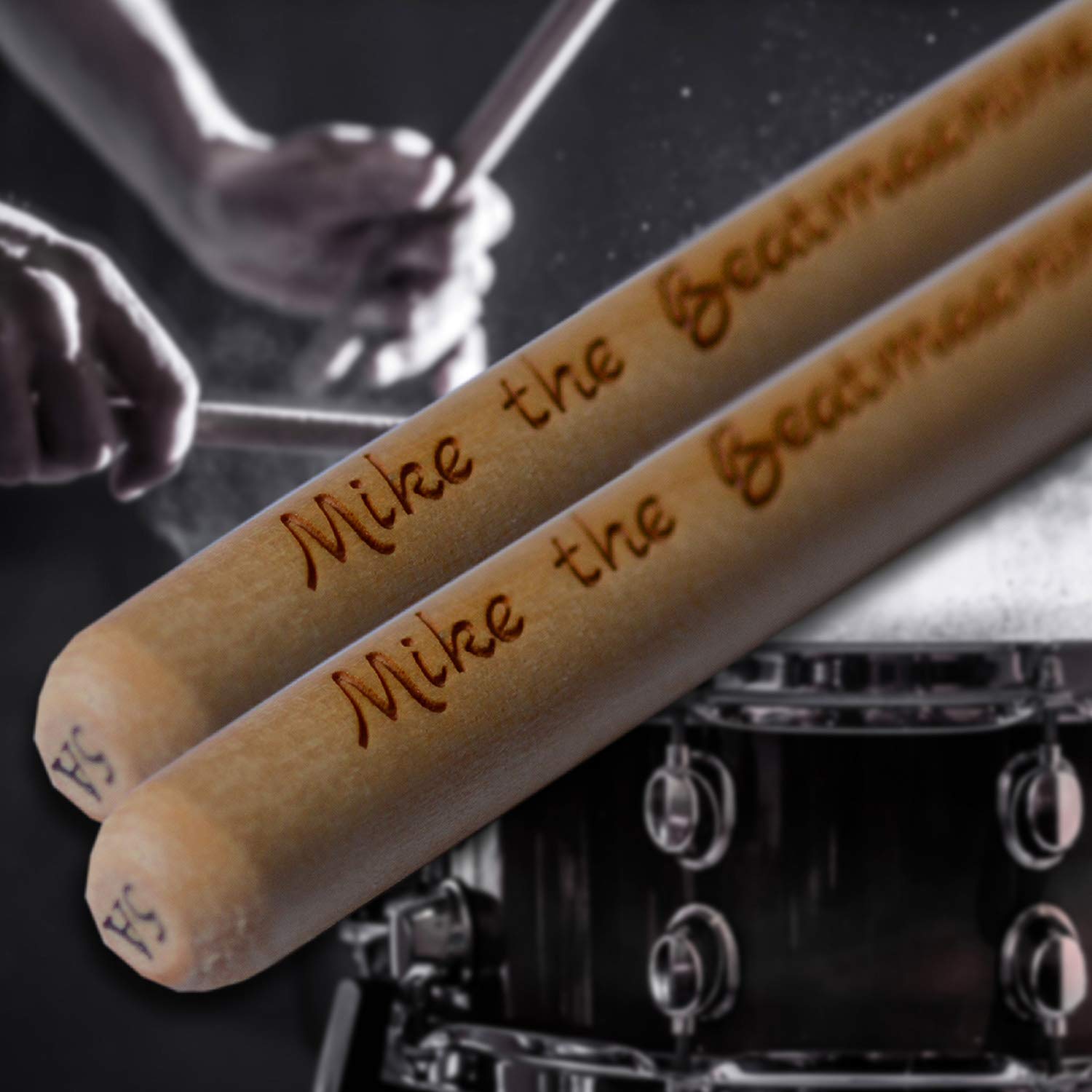 originale Vic Firth 5A Bacchette di Batteria con incisione personale | Drummsticks il regalo per i batteristi