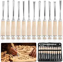 Formão, Formao para Madeira, Formao, Jogo de Formão Goivas 12 Peças P/Entalhar Esculpir Madeira