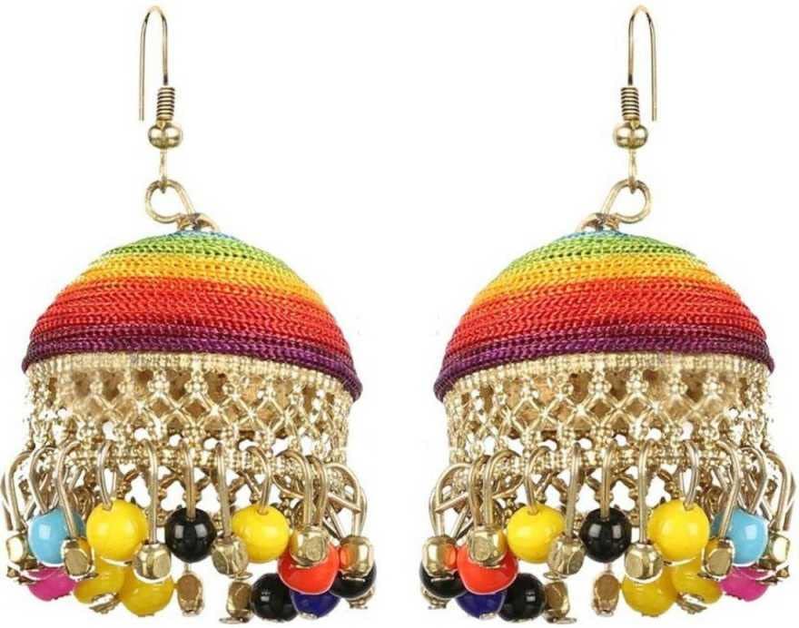 ASTRODIDI Silk Thread Handcrafted Light Weight Jhumka Earring Multicolor Jhumki Earring (B09RWJFDRH) Amazon Price History, Amazon Price Tracker