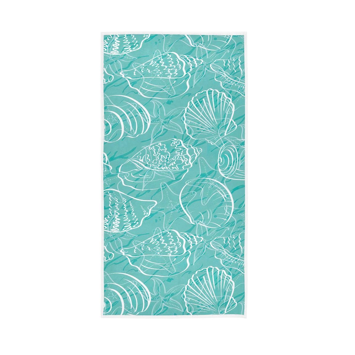 LSRCPD Marine Seashells Starfishes Bath Hand Towels for Bathroom, Hand Towels for Bathroom, Shower, Hotel, Spa 15 x 30 Inches