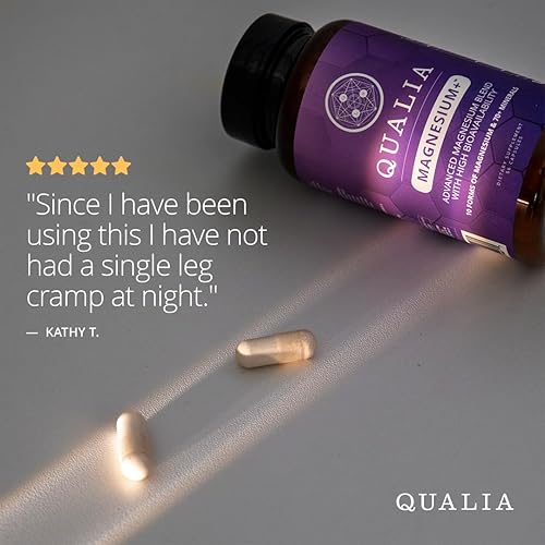 Vista 9 de Qualia Magnesium+ Formulado por médicos. Fórmula premium Alta biodisponibilidad 10 formas de magnesio y más de 70 minerales Estado de ánimo