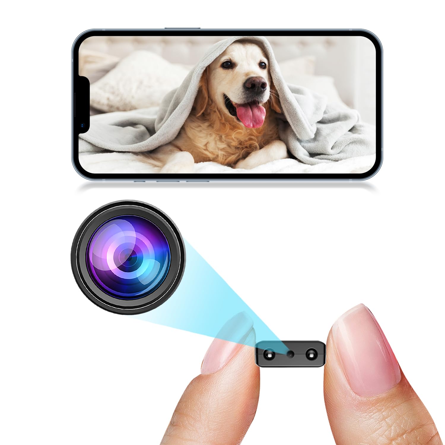 Photo 1 of ?64G Memory Card?New Smallest Wireless WiFi HD 4K Mini Hidden Camera, Mobile Remote Baby Monitor, Pet Camera with Night Vision, Motion Detection and Cloud Storage with iOS Android Security Apps