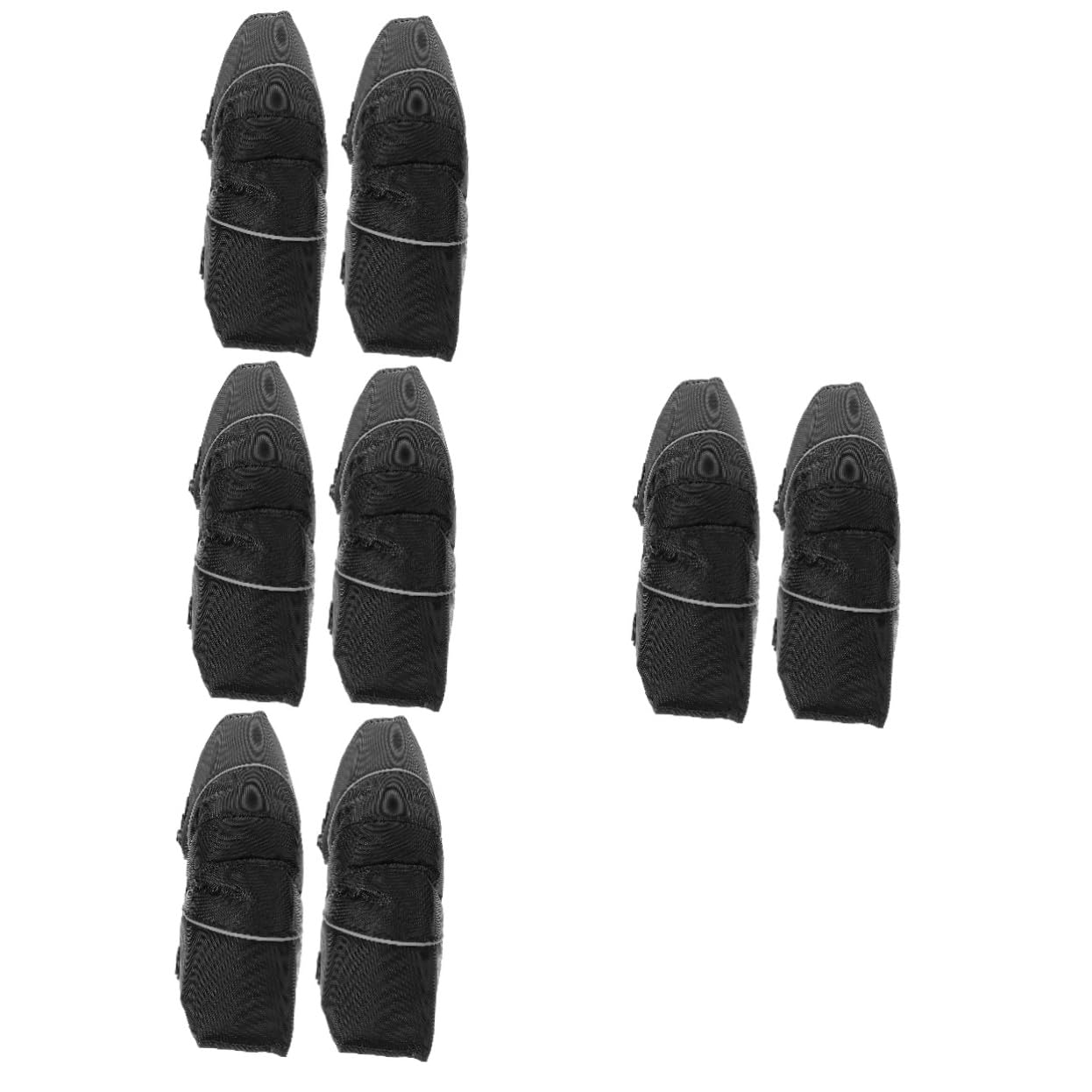 Veemoon Almohadilla De Equipo De Equitación Deporte Rodilleras Tamaño Rodilleras De Motocross Protector De Ciclismo Patines Cuero Pu Black 2 Piezas X 4