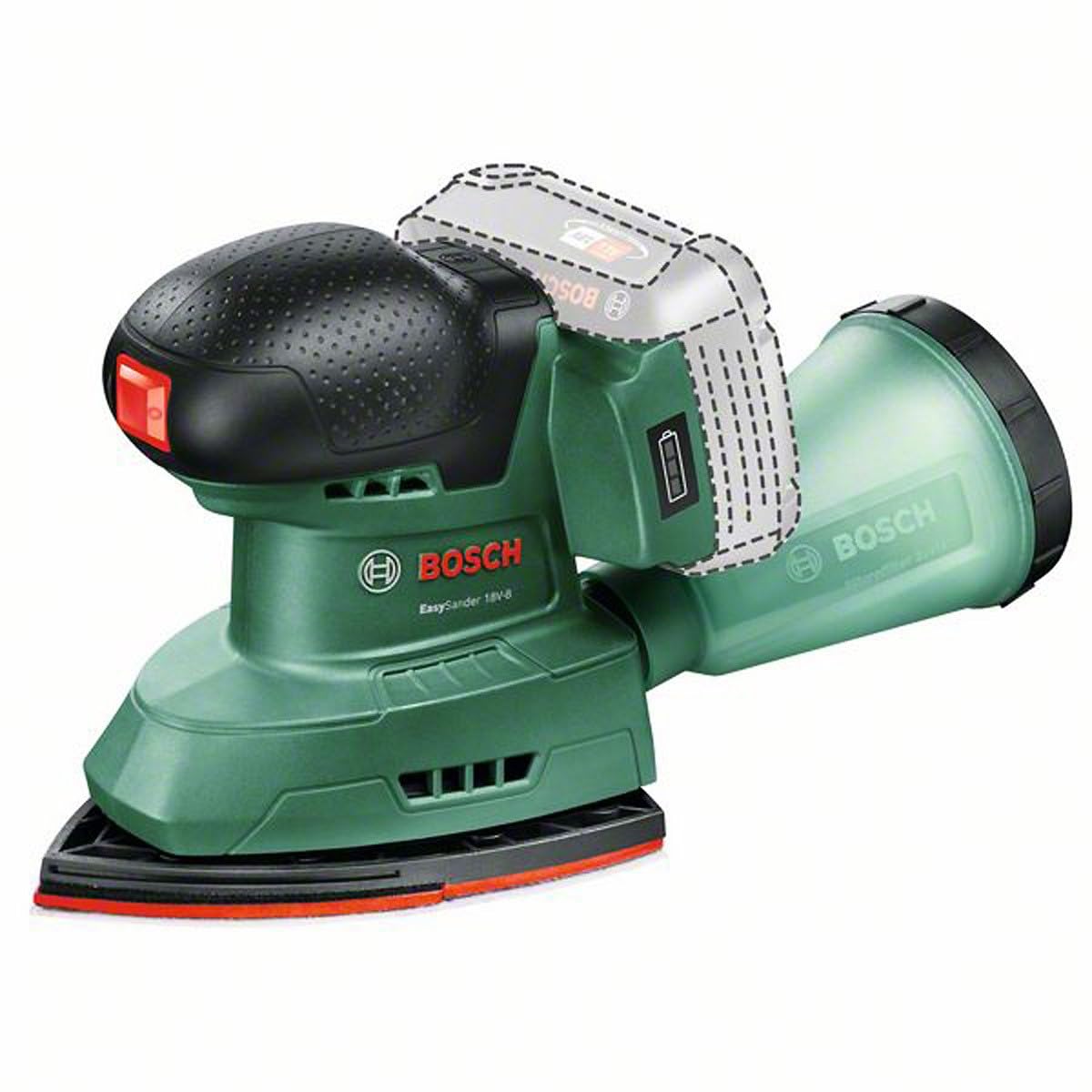 Bosch Home and Garden UniversalSander 18V-10, Bosch battery sander, Green