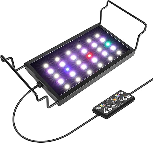 hygger - Luz LED para acuario pequeño de 0.5-3 galones para tanque de peces, iluminación de espectro completo con ciclo día-noche 24/7 y