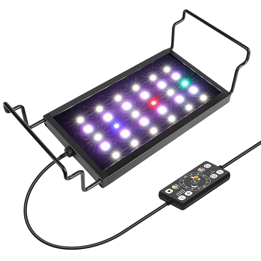 Hygger 9W-32W Aquarium Light, Dimmable LED Aquarium Light With Timer