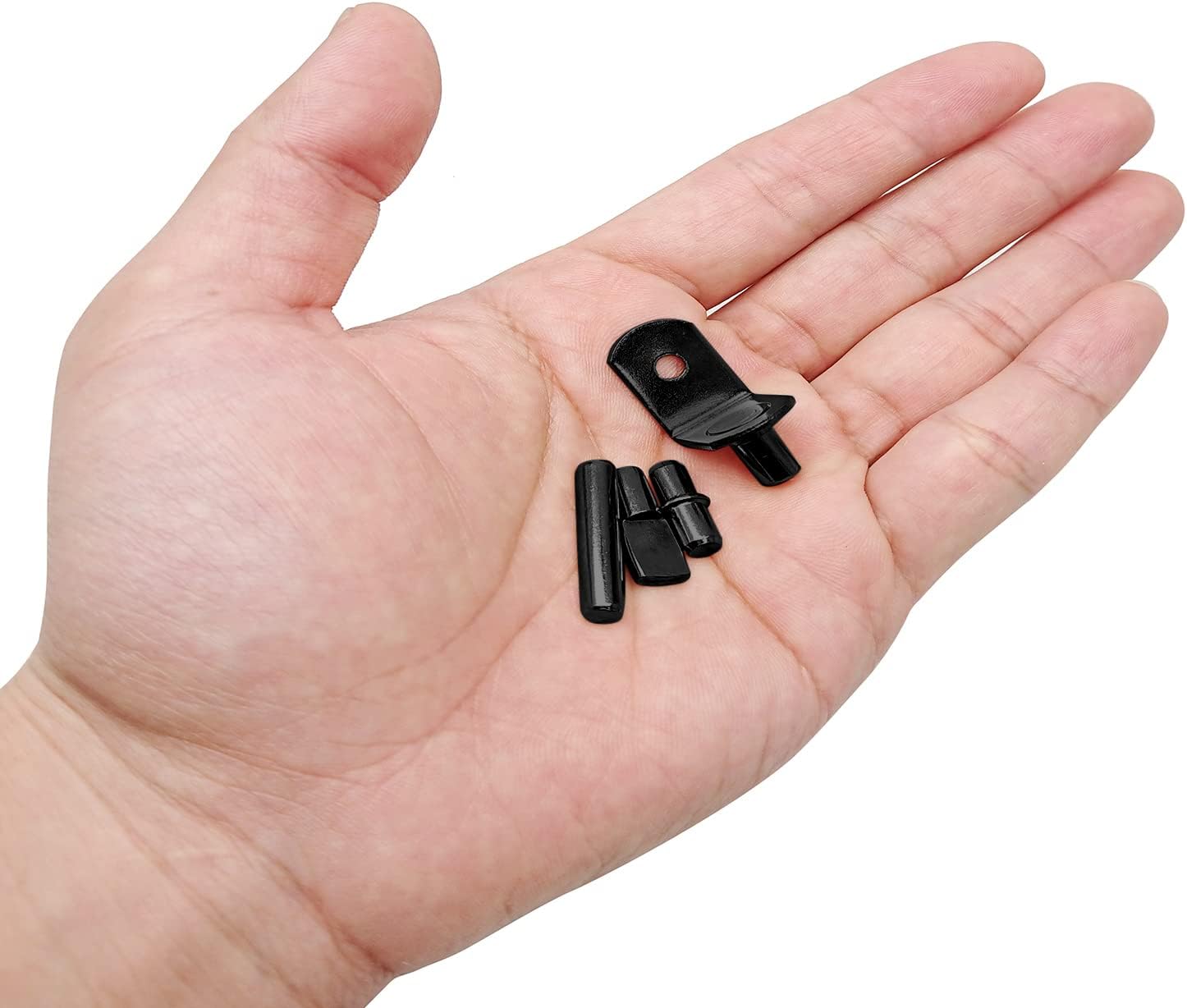 4 Styles Shelf Pins Kit Shelf Bracket Support Pegs for Cabinet Closet Shelf Pins Support, Furniture Holes Support, Black 80 Pcs