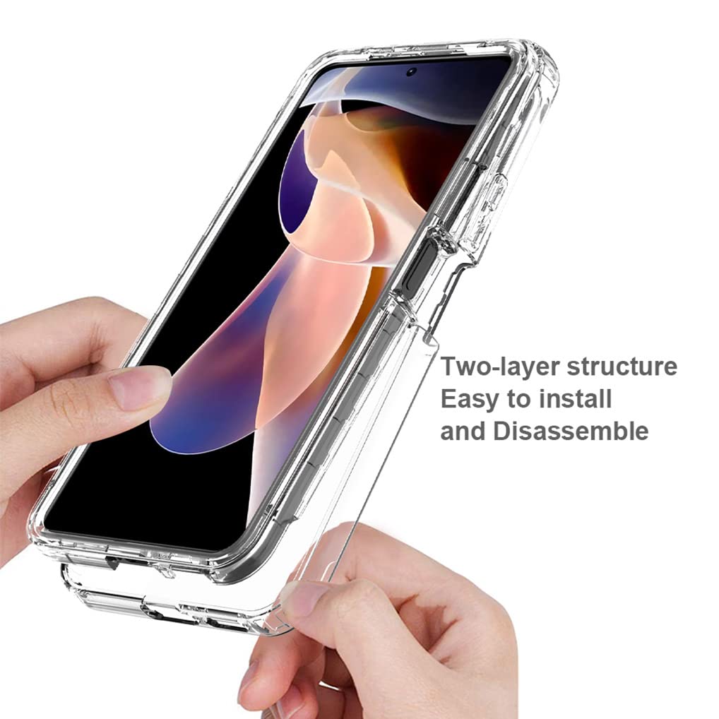 SEAHAI Handyhülle Für Xiaomi Redmi 10 5G / Note 11E – Transparent Mit Farbigem Rand, Stoßfest, Ultradünn
