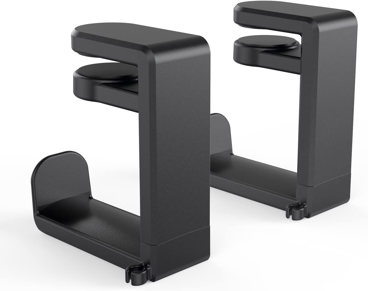 2 Pack PC Gaming Headset Headphone Hook Holder Hanger Mount, Headphones Stand with Adjustable & Rotating Arm Clamp , Under Desk Design , Universal Fit , Built in Cable Clip Organizer EURPMASK