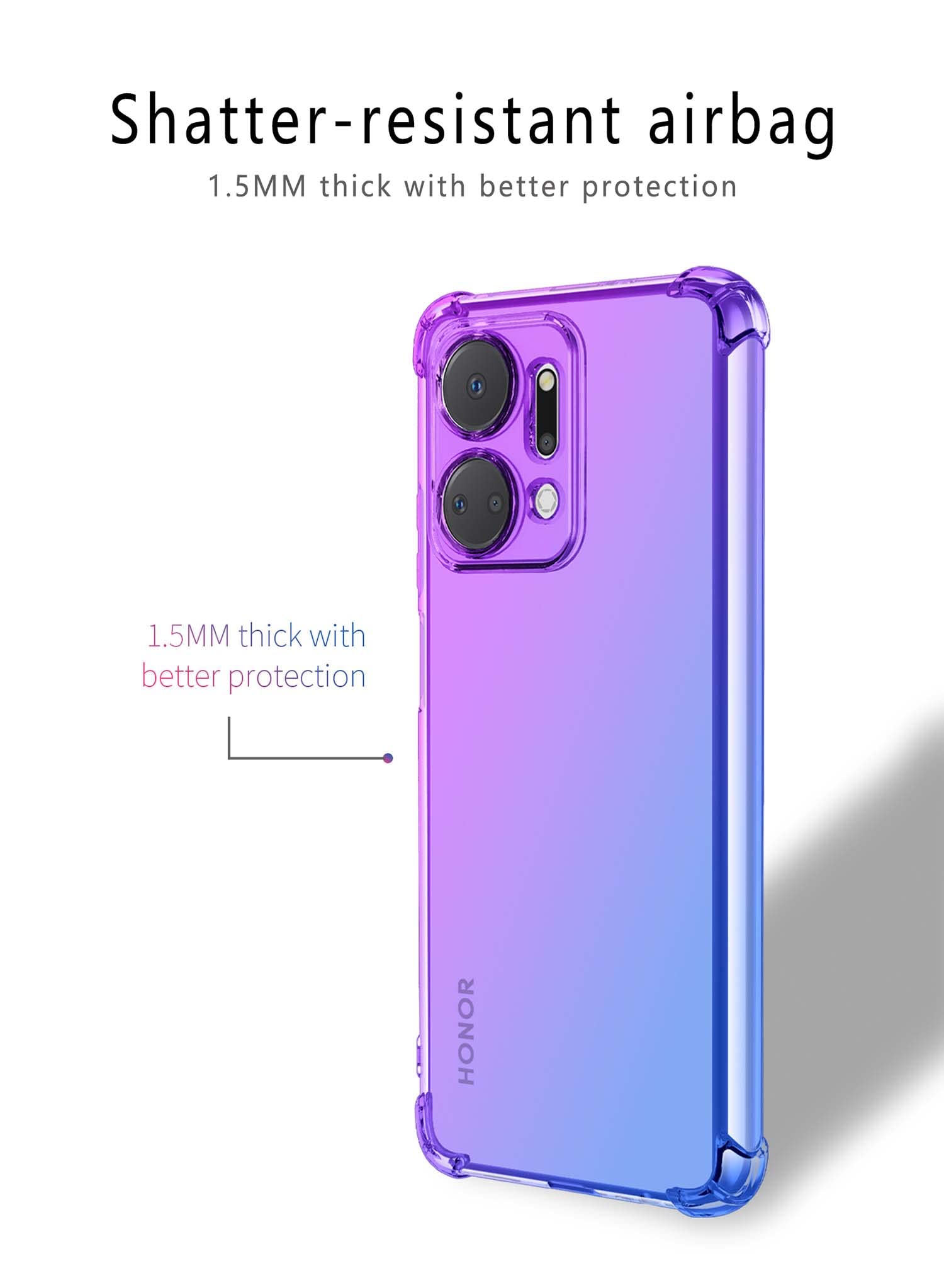 ILING Cover per Honor X7a, Custodia Vetro Antiproiettile Ultrasottile