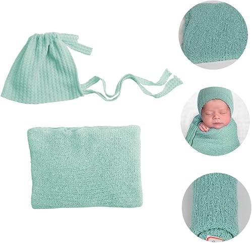 Miniatura 8 de Totority Saco de dormir para bebé, 1 juego de bebé, sombrero recién nacido, traje de tela, manta de acrílico para baby shower