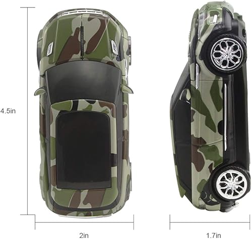 Miniatura 7 de DIGISKYJOY Ratón inalámbrico para automóvil, con forma de automóvil, 3 botones, 2.4 GHz, inalámbrico, 1600 ppp, ratón óptico para juegos con