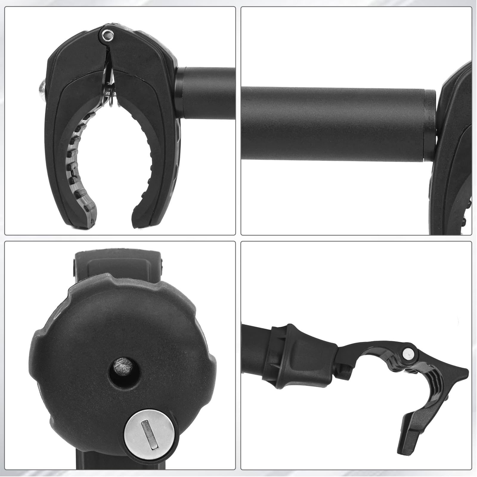Rahmenhalter für Fahrradträger 3 Stück 25CM + 32CM + 45CM Länge, Universal Fahrradrahmenhalter Abschließbare, Rahmenhalter für U-Bügelrohr: Ø 2,5-3cm, Rahmendurchmesser des Fahrrads: Ø 3-6cm