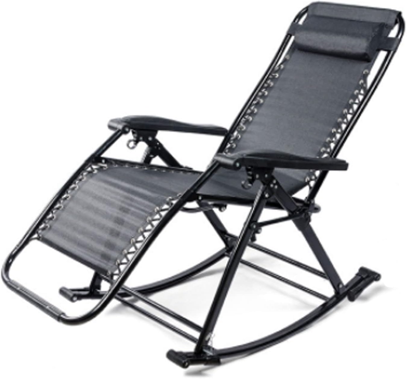 Sunloungers Reclining Patio Chair Rocking Chair | Zero Gravity Locking Recliner Chair Living Room Garden Lawn | Outdoor Lounger Chair Oversize Folding, Max.150kg