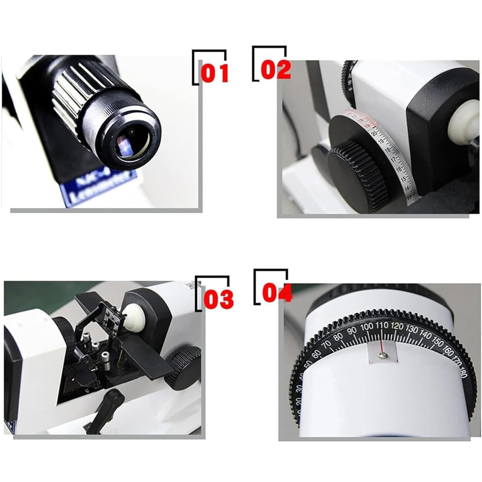 Przenośny obiektyw optyczny, ręczny focimetr do dokładnych pomiarów w optometrii, zakres pomiarowy ± 25D