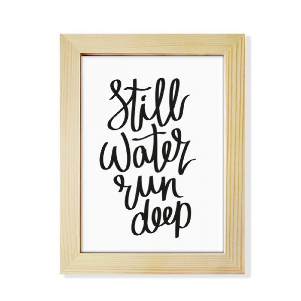 Cuadro de madera para escritorio de 6x8 pulgadas con pintura de arte de Still Water