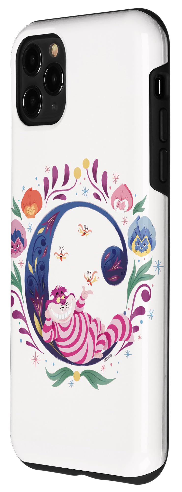 Custodia per iPhone 11 Pro Max Disney Alfabeto Monogramma Lettera C per Stregatto