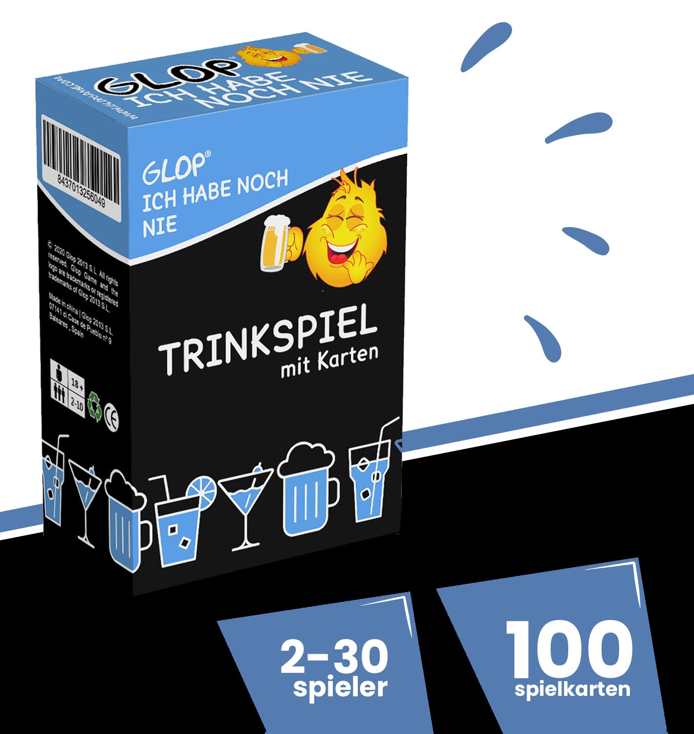 Glop Ich Habe Noch Nie - Trinkspiel - Spiele für Erwachsene - Trinkspiele - Partyspiele - Splielabend - Witziges Spiel - Saufspiele - Kartenspiel - Lustige Geschenke - Trinkspiele für Erwachsene
