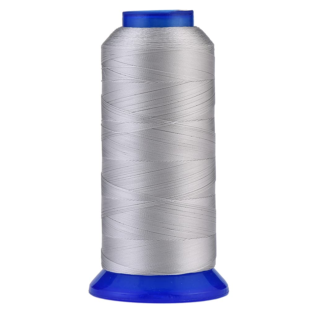Selric [1500Yards / 36 Colors Available] UV Resistant High Strength Polyester Thread #69 T70 Size 210D/3 for Upholstery, Outdoor Market, Drapery, Beading, Purses, Leather (Silver)