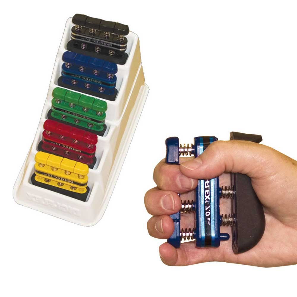 1x Behrend Digi-Flex Fingertrainer, Handtrainer, Expander, Muskeltrainer, blau, schwer, 3,17 kg