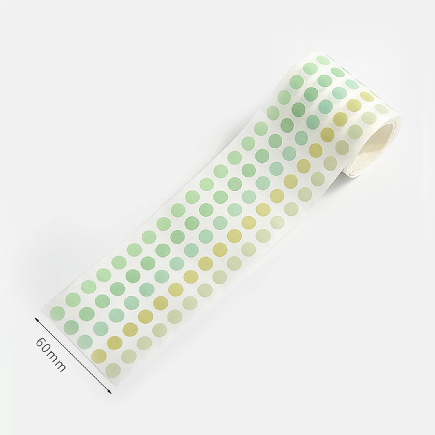 YUBBAEX Morandi 5/16" Dot Washi Tape Round Stickers 1250 Dots Stickers for Bullet Journal Planner Scrapbooking 2 3/8" x 10‘ (Cool Mint) image 3