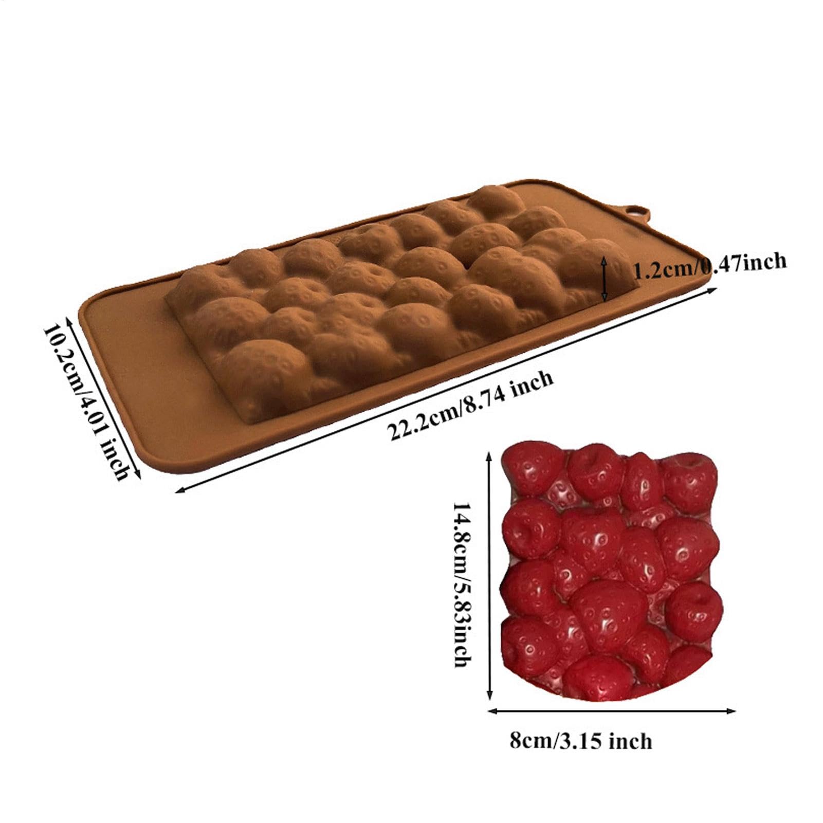 Stampo in silicone con forma di fragola per cioccolatini Silicone Morbido | Stampo Fondente Silicone Per Cioccolatini, Gelatine E Budini