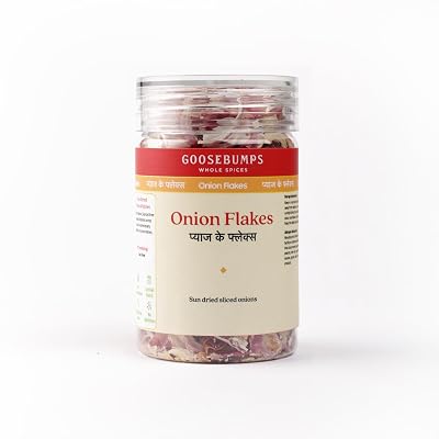 GOOSEBUMPS Dry Onion Flakes | Sun Dried sliced onions | Raw Seeds | Essential Indian Spices | 35 GMS