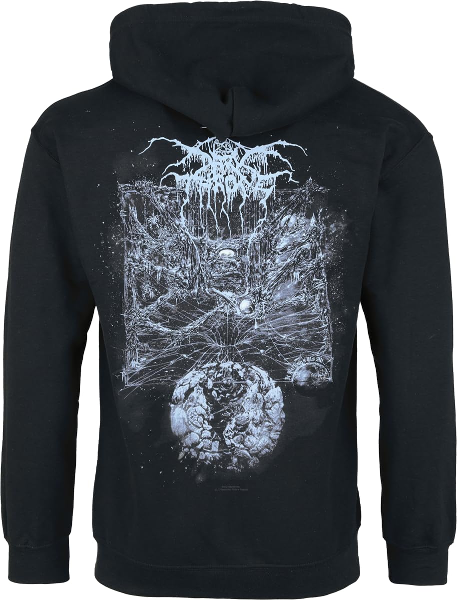 Razamataz Darkthrone, felpa con cappuccio unisex con zip e scritta "It Beckons Us All"