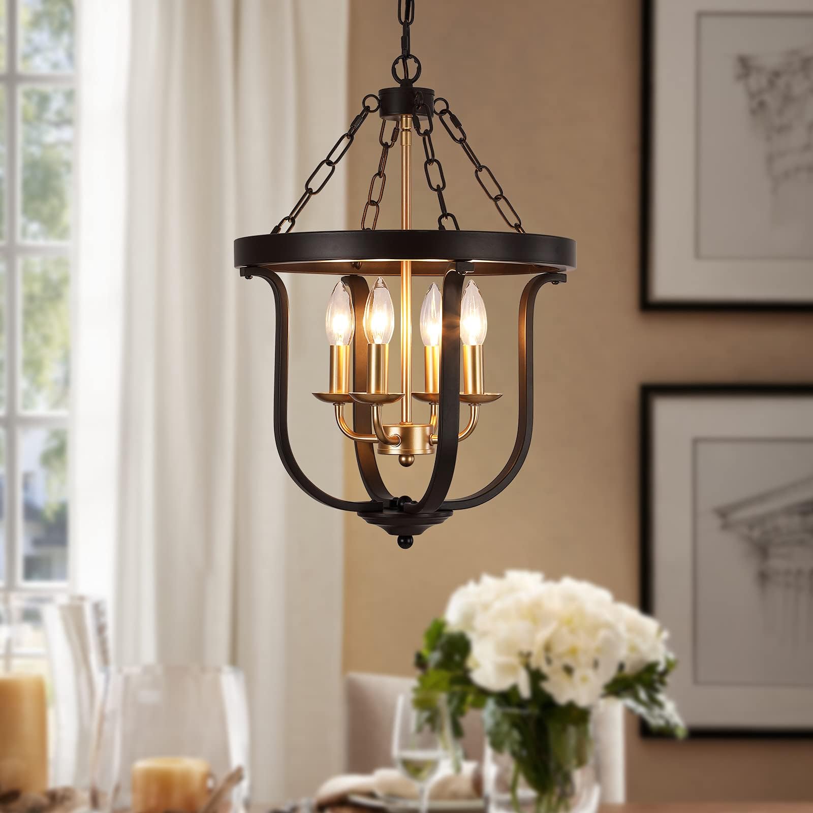 Black and Gold Chandelier Light Fixtures