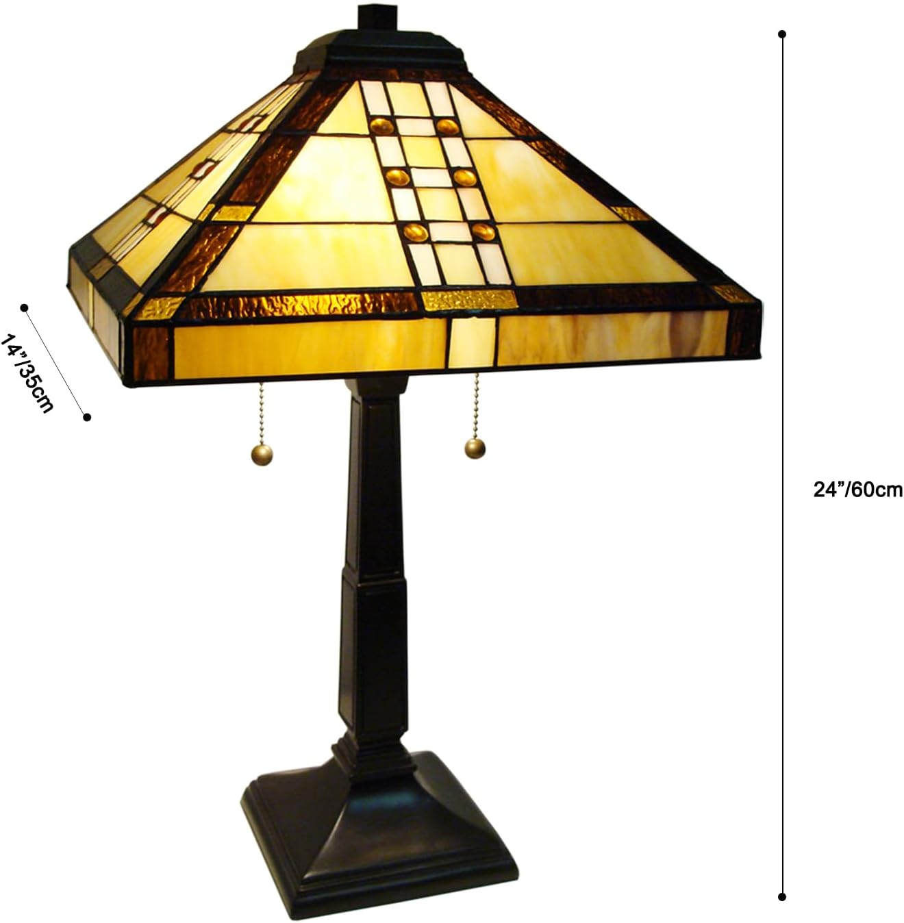 Mission Style Tiffany Table Lamp M1475
