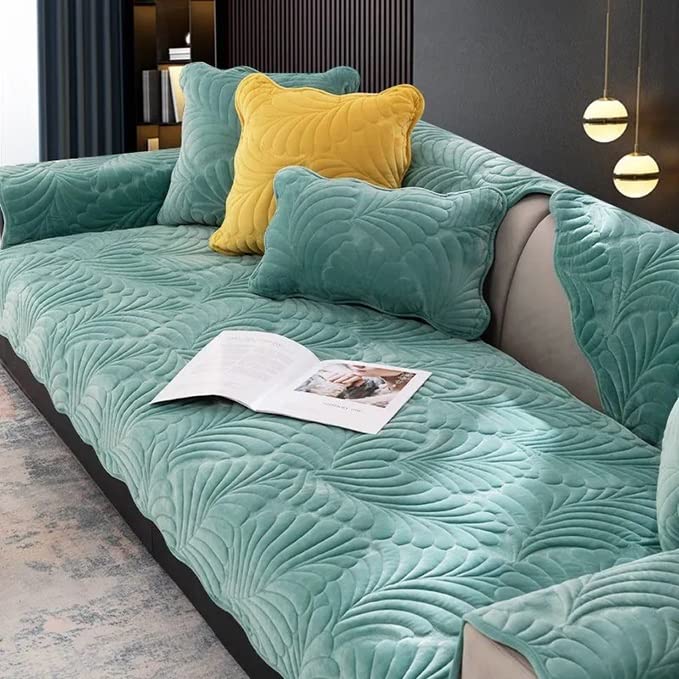 Sofa Slipcover Corner 3/2/1/4 Seater Sofa Cover L Shape Couch Cover Velvet Thick Sofa Protector Anti-slip Reversible Quilted Corner Slipcovers Washable for Sectional Couch ( Color : #4 , Size : 70x210