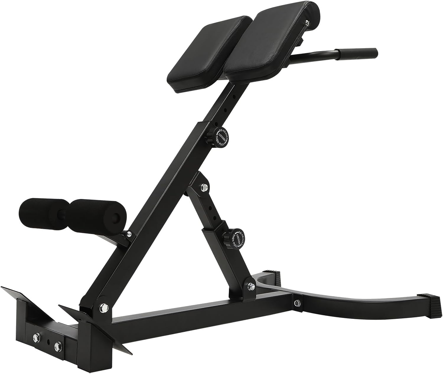 Roman Chair Back Extension Machine Foldable Angle Height Adjustable Sit up Exercise Multi-Functional Hyperextension Bench Workout Equipment Ab Extender Heavy-Duty for Home Gym Fitness