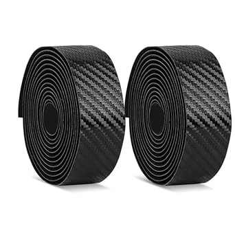Bicycle Handlebar Tape for Road Bikes, Anti-Slip Drop Bar Tape with Shock Absorption, Comfortable Grip Handlebar Wrap for Cycling, Includes Bar End Plugs and Finishing Tape, Black