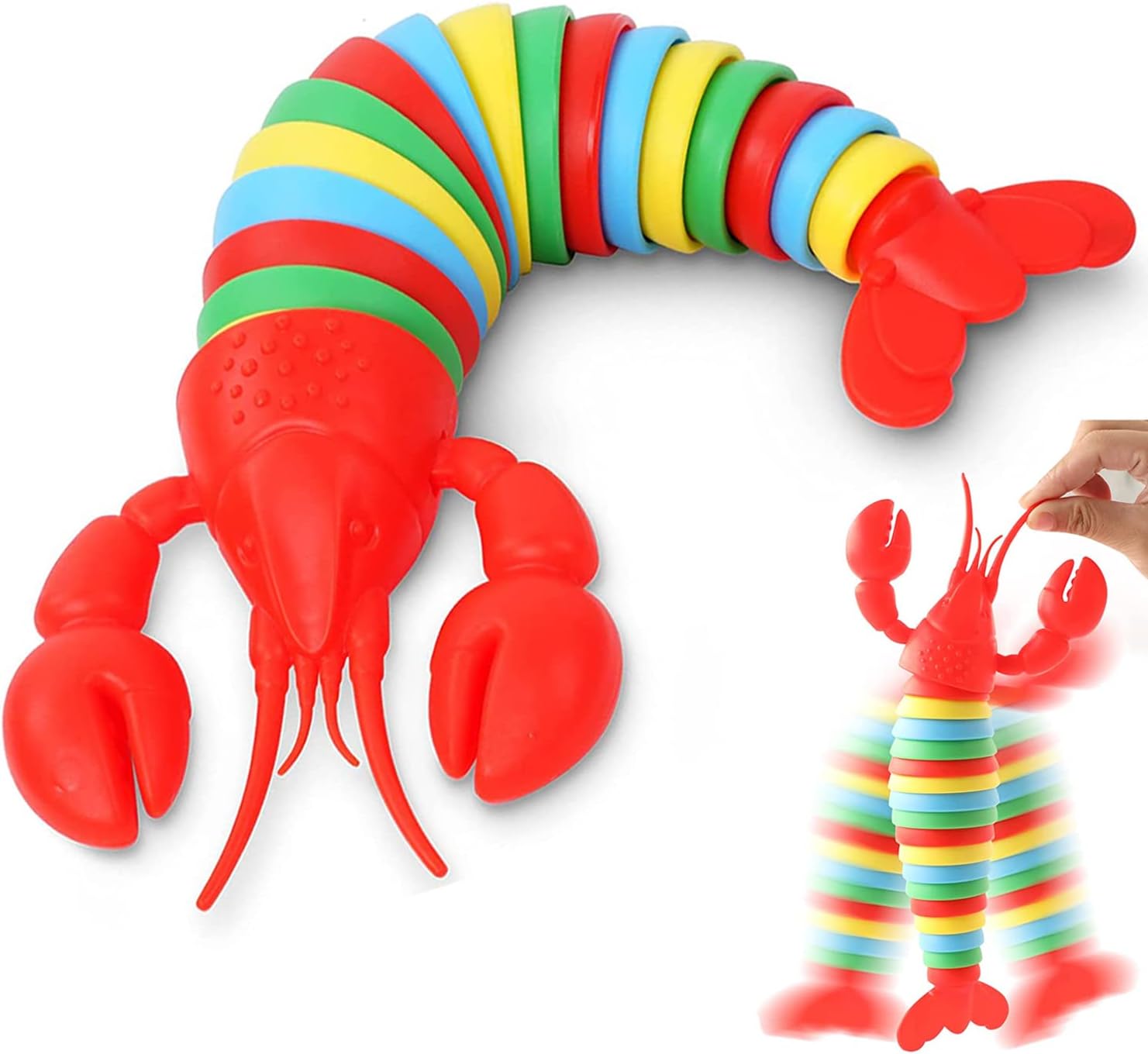 Yeefunjoy Fidget Slug Toys,3D Articulated Lobster Sensory Stress Relief
