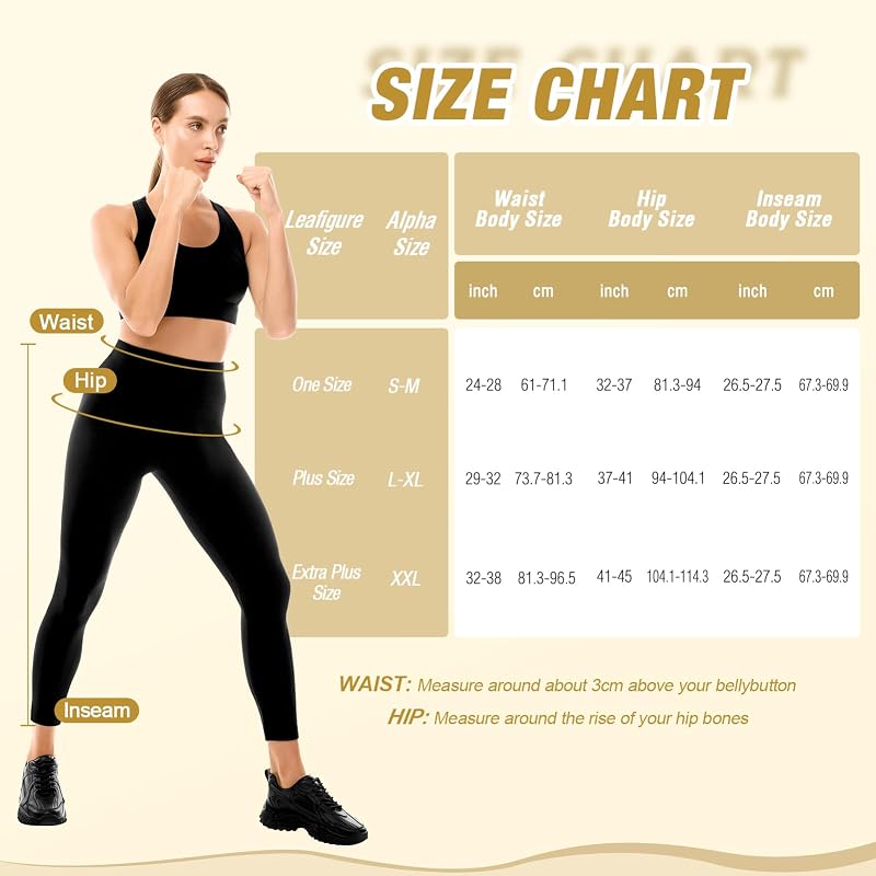 CADITEX Leggings for Women, No See Through High Waisted Yoga Black LXL image 6