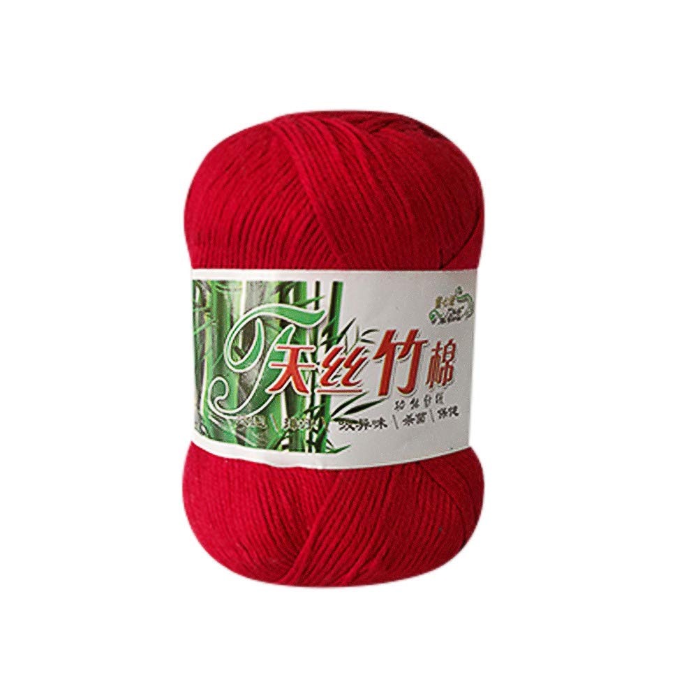 Xshuai® New 100% Bamboo Cotton DIY Hand Knitting Knicker Yarn Crochet Warm Soft Scarf Sweater Hat Yarn Knitwear Wool 50g (A)