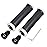 TOPCABIN Bicycle Grips,Double Lock on Locking Bicycle Handlebar Grips Rubber Comfortable Bike Grips for Mountain BMX ((Aluminum Lock Plug) Silver 1 Pair)