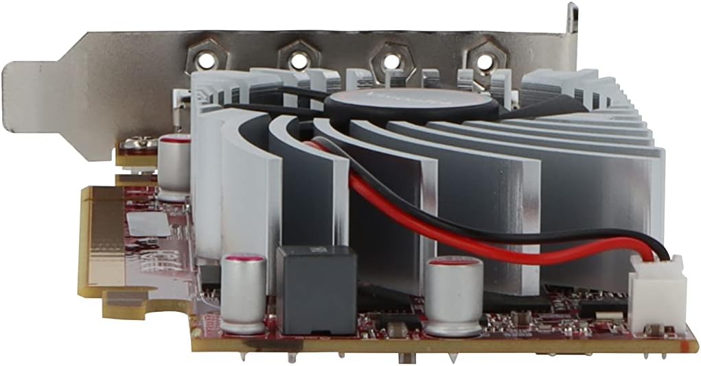 VisionTek AMD Radeon RX 550 2GB GDDR5 Low Profile Small Form Factor Video Graphics Card for PC ITX SFF HTPC 128-Bit DirectX 12, 50W Bus Power, PCI Express 3.0 x8, 4X Mini DisplayPort