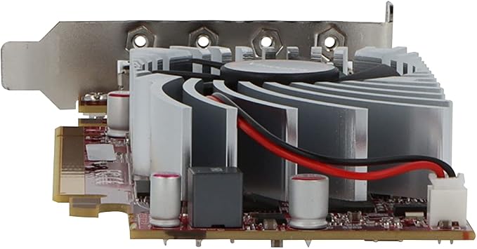 VisionTek AMD Radeon RX 550 2GB GDDR5 4x Mini DP Graphics Card | 4 Monitor Support, Low Profile SFF, Full Height Bracket Included, Single Slot, 50W Bus Powered, Multi-Display Productivity