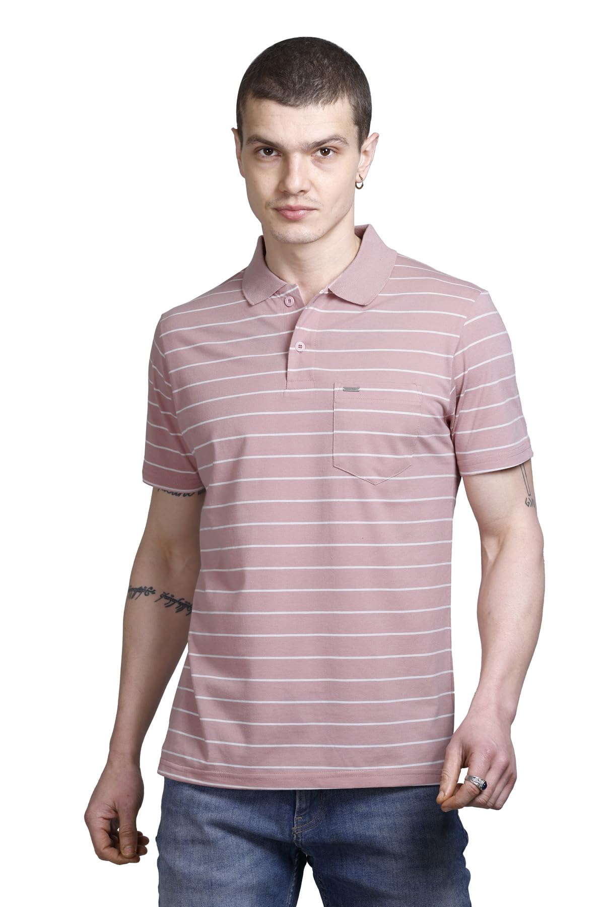 GODFREY Half Sleeve Cotton Polo T Shirt for Man with Pocket - Regular fit Men Tshirts