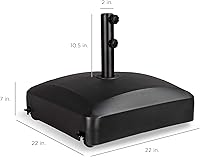 Vista 7 de Best Choice Products Base de sombrilla móvil rellenable de capacidad de 123 libras, soporte de mercado resistente para patio, terraza, junto a