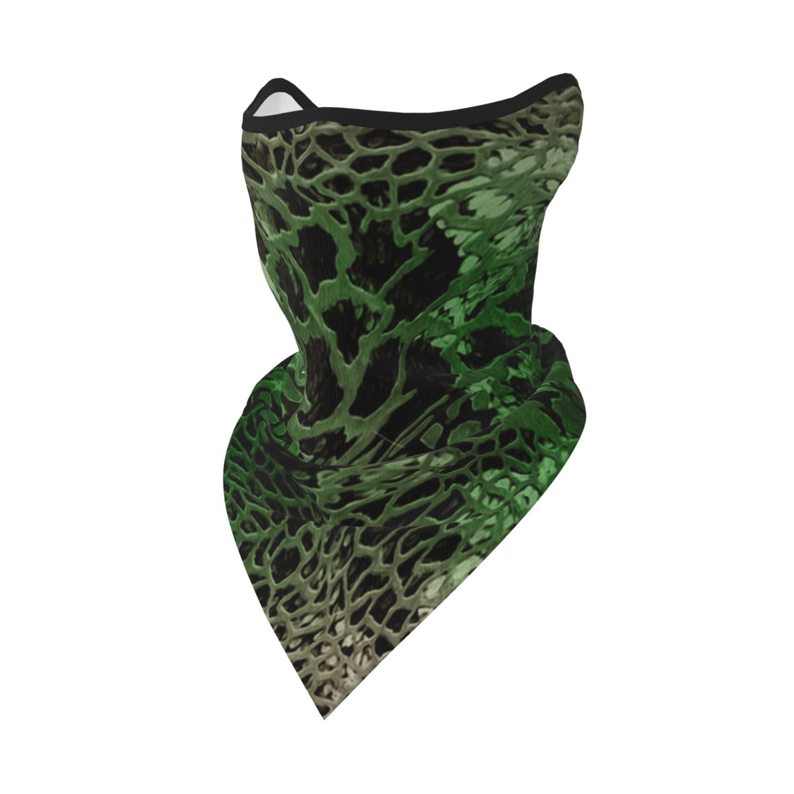 Hnnkloy Green Snake Printed,Soft Face Cover Neck Gaiter Half Face Mask Scarf Sports Mask