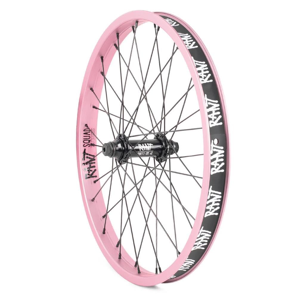 BMX RANT Party On v2 ホイールセット Amazon.com : Rant Party On V2 Front BMX Wheel 20 inch Pepto Pink