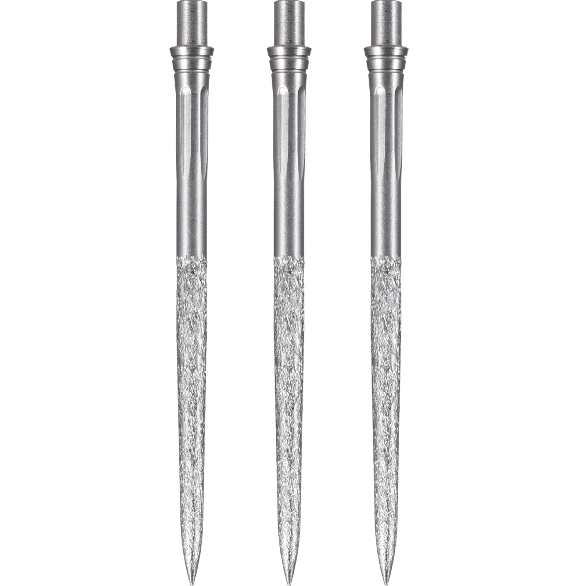 Caliburn Evo Dart Points | Roughed Smooth Grip | No Lip Design | Precision Steel Tip Dart Points | Multiple Colours (Silver, 40mm)